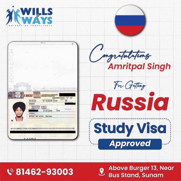 AMRITPAL SINGH RUSSIA STUDY VISA