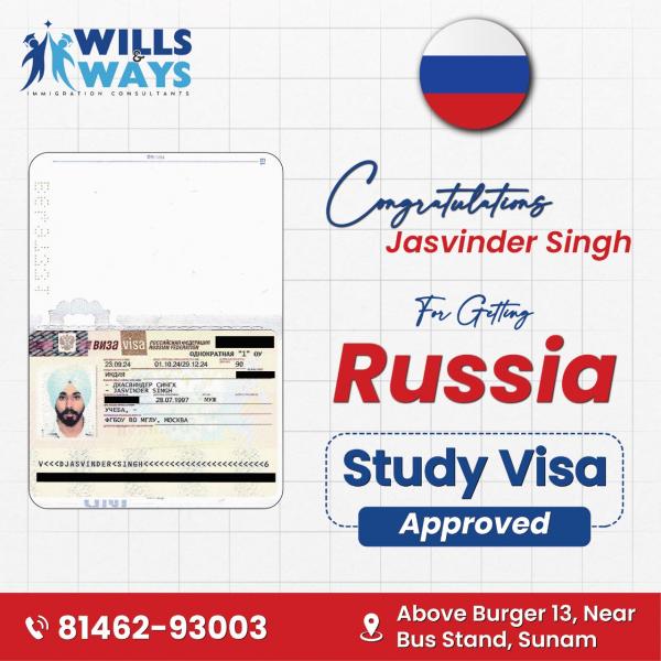 JASVINDER SINGH RUSSIA STUDY VISA