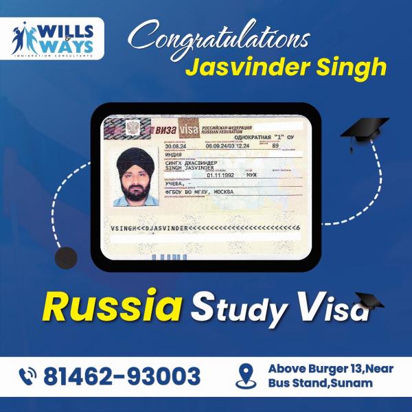JASVINDER SINGH RUSSIA STUDY VISA
