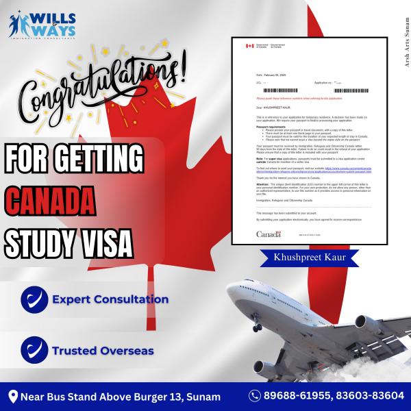 KHUSHPREET KAUR CANADA STUDY VISA