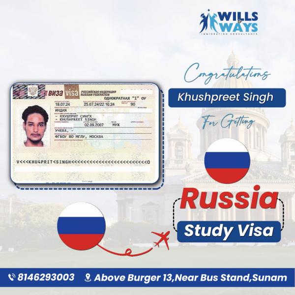 KHUSHPREET SINGH RUSSIA STUDY VISA