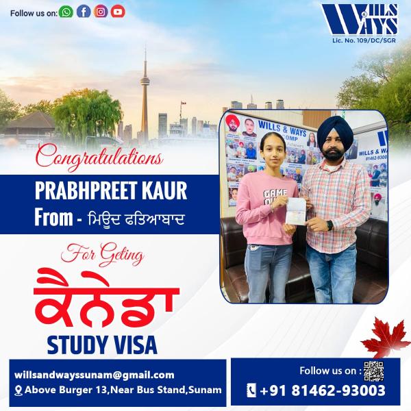 PRABHPREET S CANADA STUDY VISA