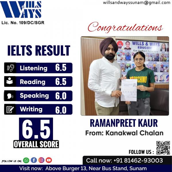 RAMANPREET K IELTS