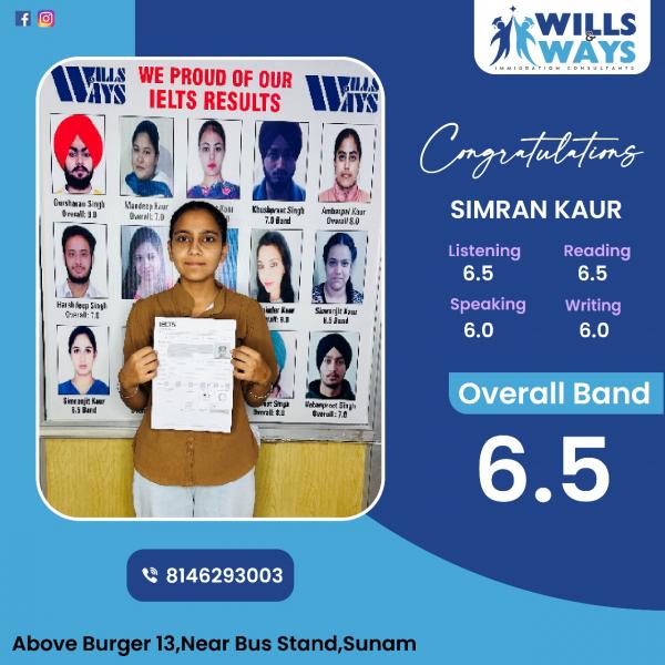 SIMRAN KAUR IELTS RESULT