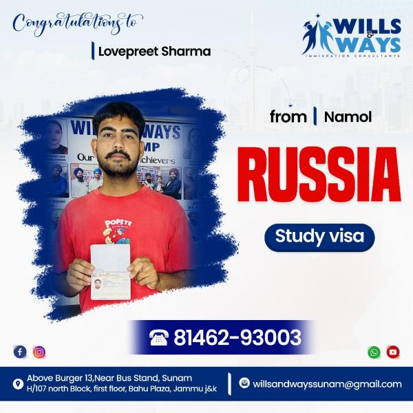 LOVEPREET S RUSSIA STUDY VISA